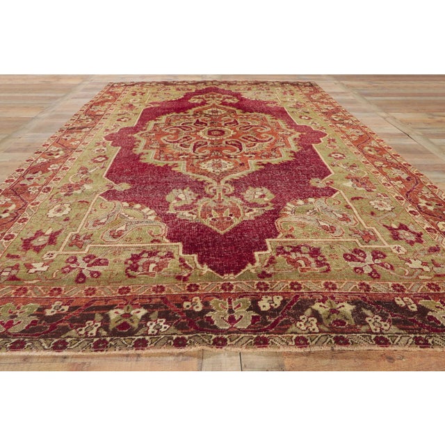 Late 20th Century Vintage Turkish Sivas Rug, 06'09 X 11'05 For Sale In Dallas - Image 6 of 8