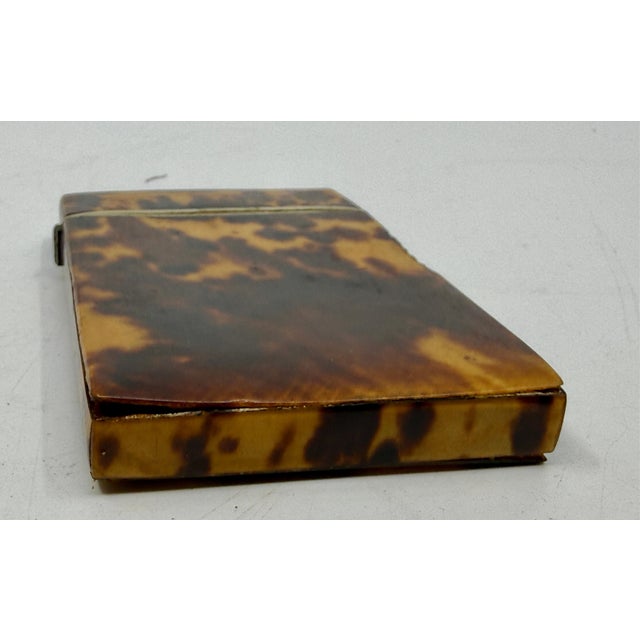 19th Century Pair of Victorian English Horn Card Carrying Cases For Sale - Image 9 of 12