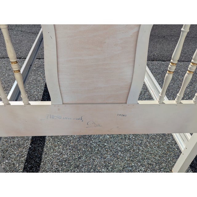Dixie Furniture Co. Dixie Furniture 1960s Vintage French Provincial Style Twin Bedframe For Sale - Image 4 of 11