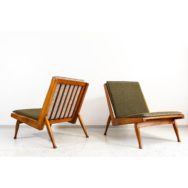 Brown Mid-Century Armchairs by Marian Grabinski for KFM, Poland, 1960s, Set of 2 For Sale - Image 8 of 18