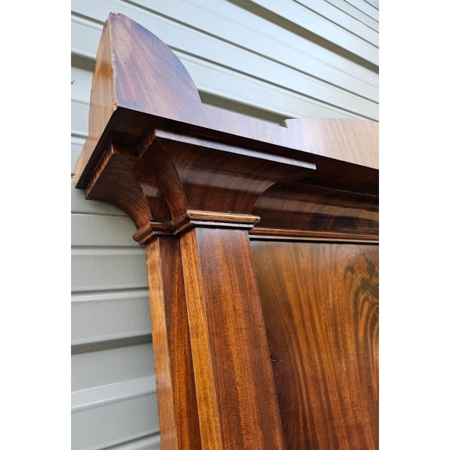 Late 19th Century 95" Tall Antique 19th Century French Empire Floor/Pier Mirror For Sale - Image 5 of 6