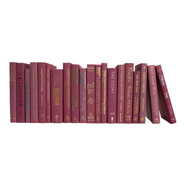 Decorative Books - Rosé Books - Pink Books By The Foot For Sale