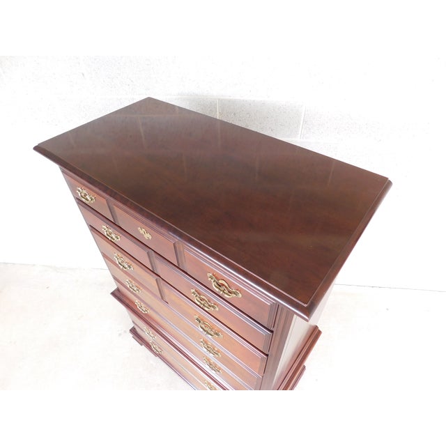Coffee Thomasville Cherry Collection Chest on Chest 41.5"w For Sale - Image 8 of 14