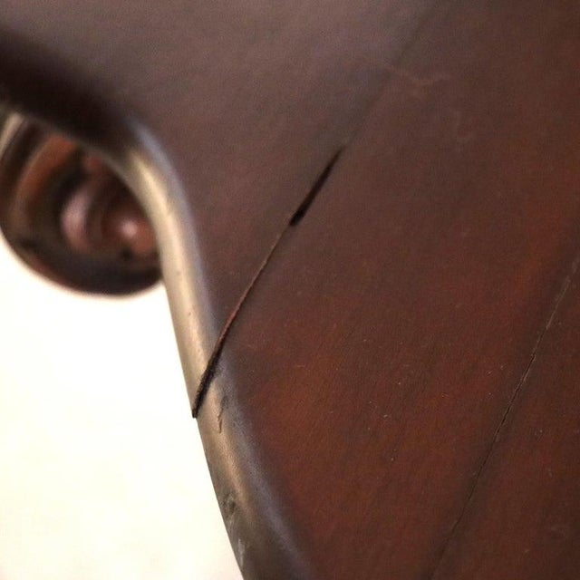 Antique Rococo Carved Mahogany Turtle Top Center Table C1890 For Sale - Image 9 of 14