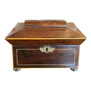 Regency Pagoda Top Sarcophagus Tea Caddy