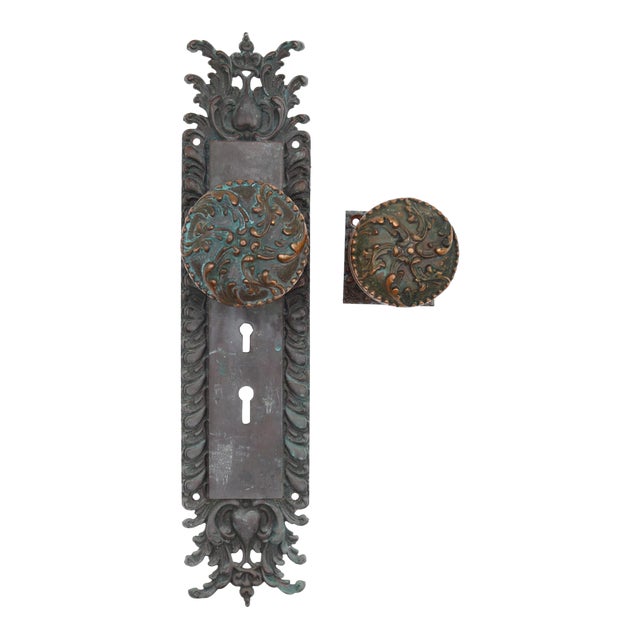 1890s Vernacular Bronze Entry Door Set For Sale