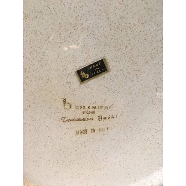 Vintage Ice Bucket in Ceramic and Gilt Brass by Tommaso Barbi, 1970s For Sale - Image 3 of 6