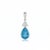 Swiss Blue Topaz Pendant, Stacking Gemstone Pendant for Woman For Sale - Image 4 of 7