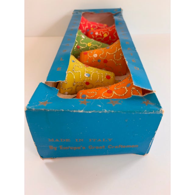 Rare 1960s Kurt Adler Italian Hand-Decorated Bell Ornaments, Boxed Set of 6 For Sale - Image 12 of 12