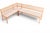 Late 20th Century Danish Two Piece Corner Dining Bench in Teak + Wool For Sale - Image 5 of 5