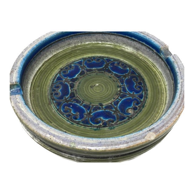 Museum-Grade Mid-Century Modern Italian Ceramic Bitossi for Raymor Sgraffito Bowl For Sale