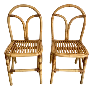 Italian Wicker Chairs, 1970s, Set of 2