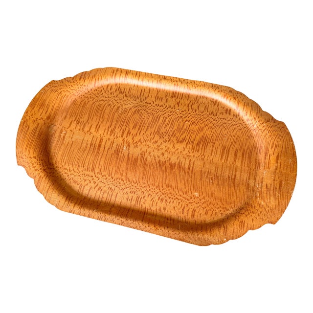 1930s Art Deco Bentwood Quartersawn Sycamore Breakfast Tray For Sale