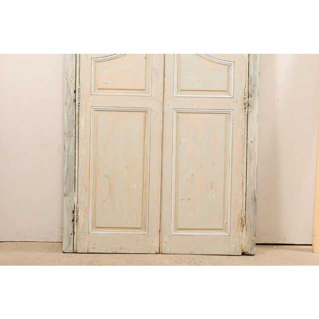 Beige 19th Century French Doors With Arched Casing - a Pair For Sale - Image 8 of 12