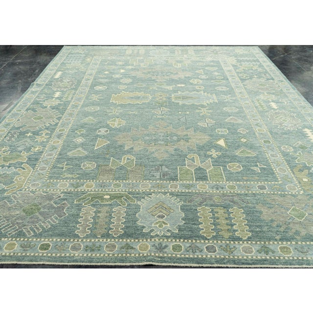 Contemporary Turkish Oushak Rug 9'2" x 13' For Sale - Image 3 of 4