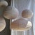 Large Round Pink Japanese-Style Rattan and Natural Linen Pendant Light For Sale - Image 4 of 18