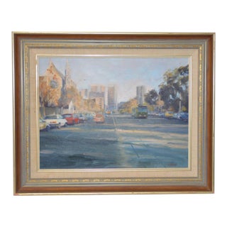 Impressionist City Scene by A. Neate For Sale
