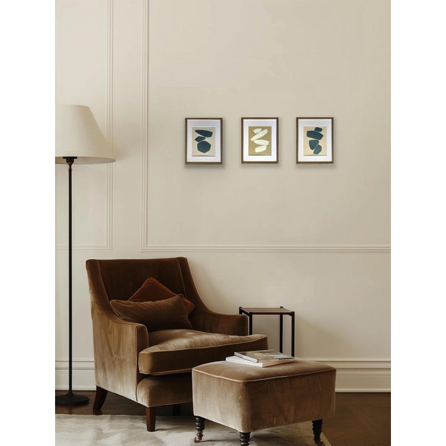 Contemporary 2026 "Chiaramente" Abstract Minimalist Painting on Paper by Artist r.k. Red For Sale - Image 3 of 5