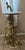 Contemporary Gold Finish Peacock Side Table Marble Top For Sale - Image 3 of 12