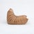 Vintage Ligne Roset Togo Chair and Ottoman in Burnt Orange Leather - Restored For Sale - Image 12 of 18