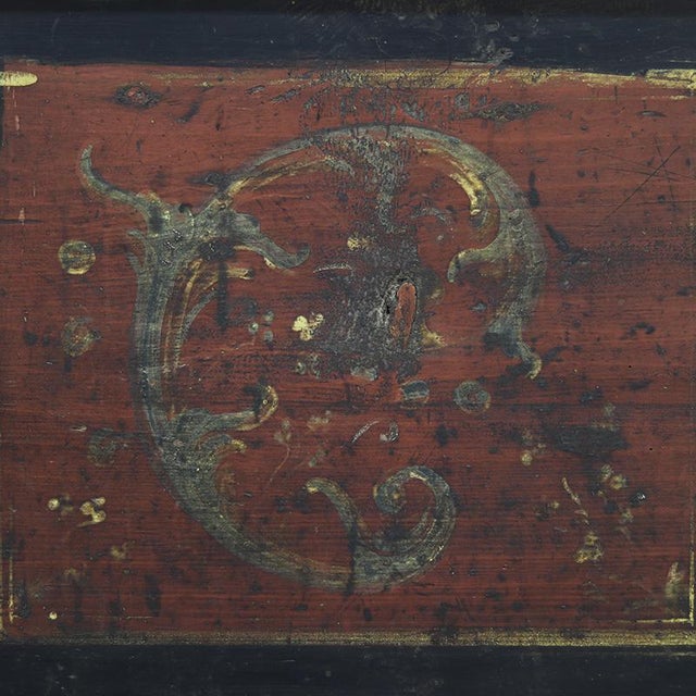 Very Large Rustic Farmhouse Folk Art Bridal Chest / Dresser For Sale - Image 16 of 18