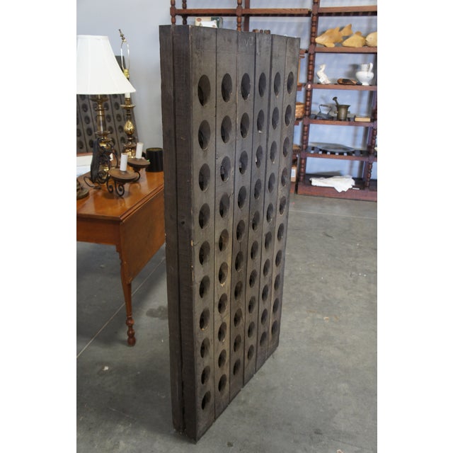 Antique French Oak Riddling Rack 120 Bottle Wine Rack Chairish