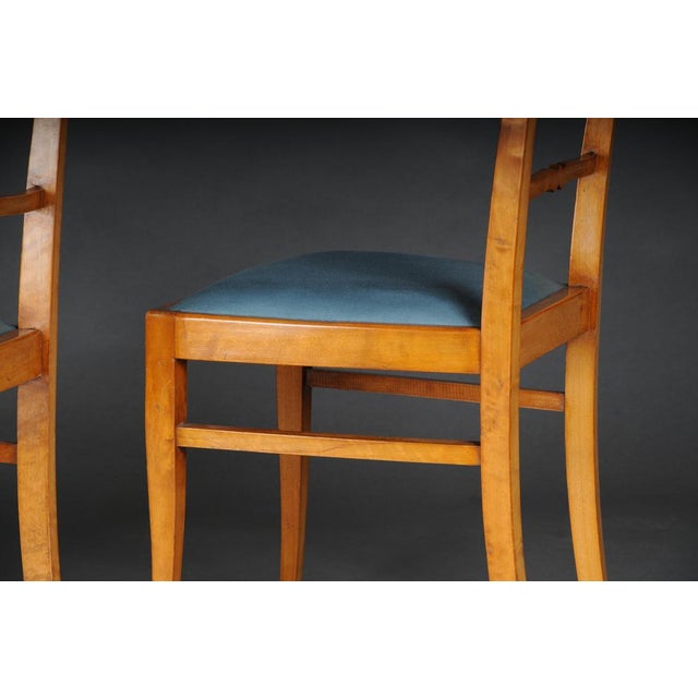 Set of Vintage Biedermeier Chairs in Birch For Sale - Image 12 of 17