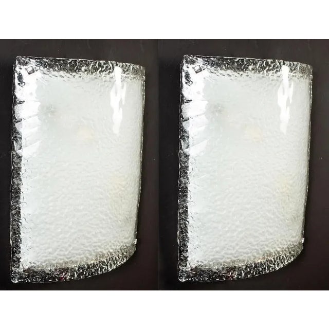 Large Murano Glass Sconces from Vistosi, 1970s, Set of 2 For Sale - Image 6 of 14