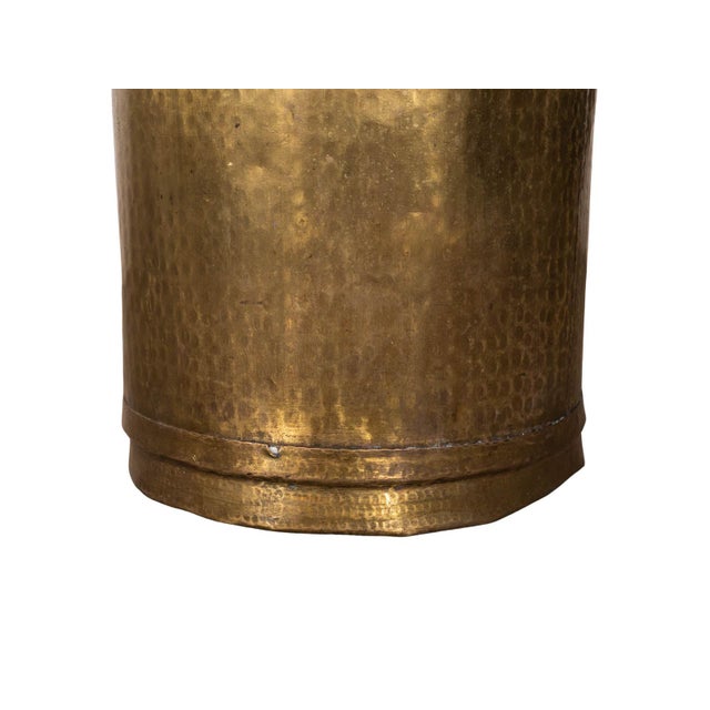1940s Vintage Brass Work Pot For Sale - Image 5 of 5