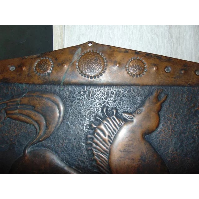 Vintage Pre-War Copper Coat of Arms For Sale - Image 4 of 7