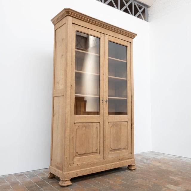 Large 19th Century Oak Glass-Fronted Bookcase, 1880 For Sale - Image 9 of 9