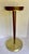 Brown Mid-Century Modern Walnut, Brushed Gold & Cast Iron Smoking Stand Pedestal Table For Sale - Image 8 of 13