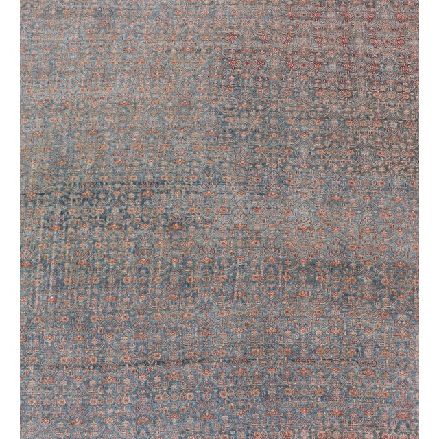 Textile Hand-Knotted Antique Persian Long Gallery Senneh in Wool With All-Over Design For Sale - Image 7 of 16