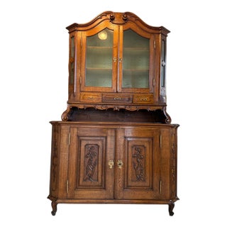 Baroque Display Cabinet in Wood For Sale