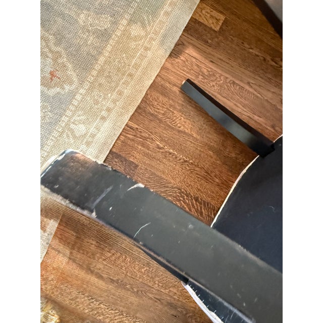 Wood Set of 8 Custom Dining Chairs in Lavender Wool For Sale - Image 7 of 12