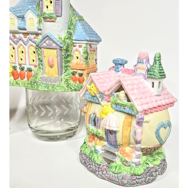 Ceramic Easter Bunny Houses - Set of Three For Sale - Image 7 of 11