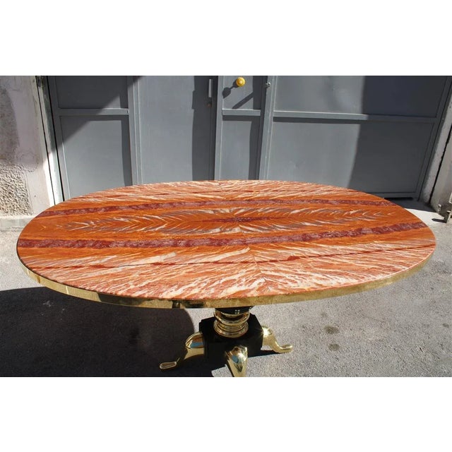 Flamed Onyx & Solid Brass Table by Melchiorre Bega, 1950s For Sale - Image 17 of 18
