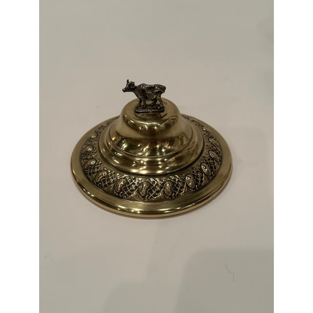 Late 19th Century 19th Century Horn & Brass Covered Trophy Cup Accessory For Sale - Image 5 of 12