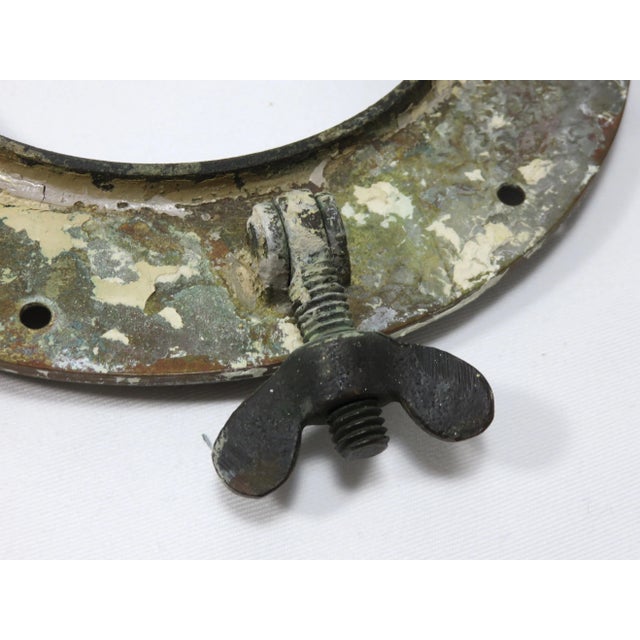 Small Size Antique Brass Ships Porthole For Sale - Image 10 of 13