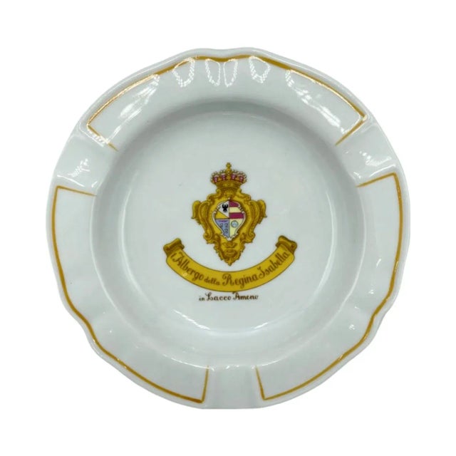 Vintage 5-Star Regina Isabella Hotel Ashtray Italy Lacco Ameno Richard Ginori For Sale - Image 11 of 12
