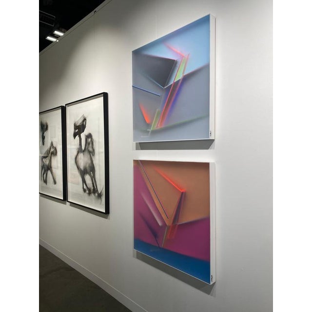 Kal Mansur, Abstract Pink Sojourn One Wall Sculpture, 2025, Acrylic For Sale - Image 9 of 16