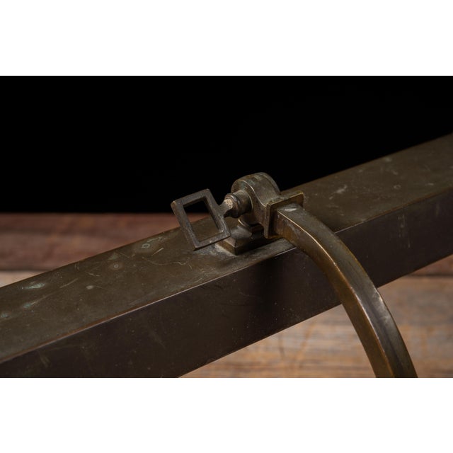 Brown 1900s Industrial Linolite Adjustable Bronze Tone Desk Lamp For Sale - Image 8 of 9