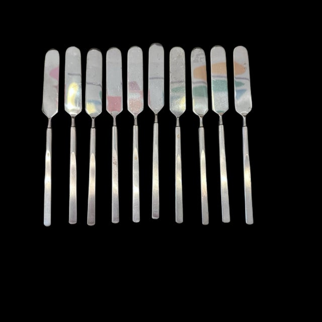 Metal 165-Piece Obelisk Stainless Steel Flatware Set by Erik Herløw for Copenhagen Cutlery For Sale - Image 7 of 11