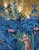 Post Impressionist 36" * H96" * 2ps, Hand-Painted Vintage Jaguar Tropical Jungle Mural, Gilded Tropical Wallpaper, Henri Rousseau Jungle Mural For Sale - Image 3 of 3