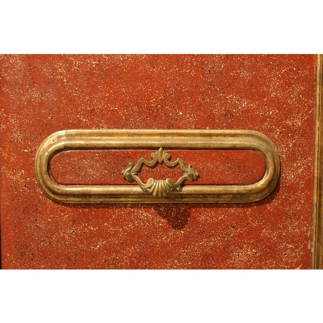 This very unusual 20th century Italian pair of two wood doors come from a Florentine house. The front of each rectangular...