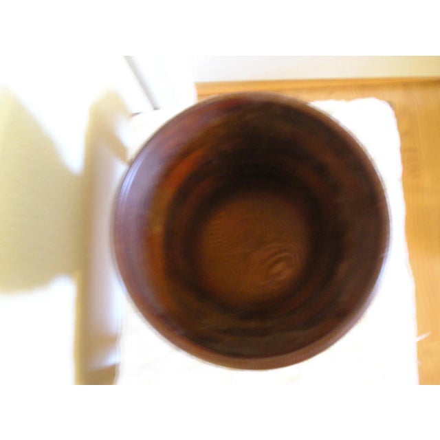 Victorian 1950s Large Wood Bowl For Sale - Image 3 of 4