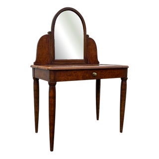 French Art Deco Dressing Table with Mirror, 1920s For Sale
