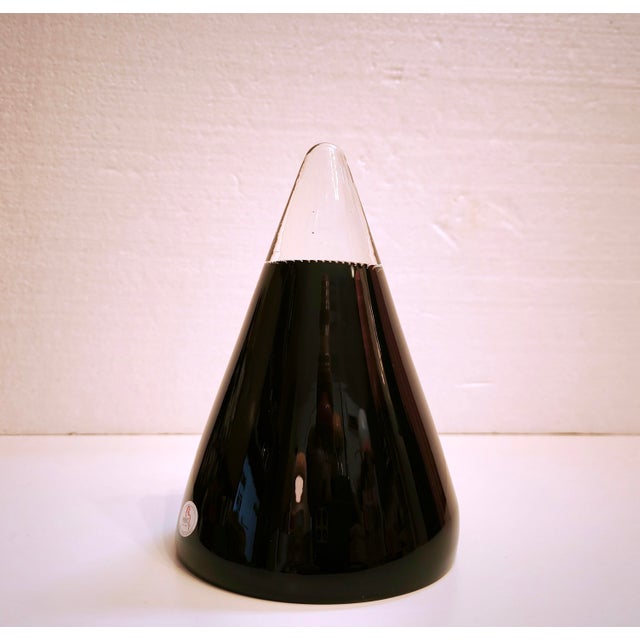 Vintage Art Glass Vase and Cone Sculpture by Pavel Havelka for Princ Art Glass, 1990s, Set of 2 For Sale - Image 16 of 18