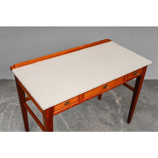 Wood Early 20th Century Art Nouveau Desk in Mahogany For Sale - Image 7 of 18