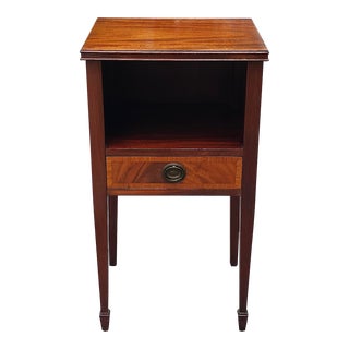 Georgian Style Mahogany Two-Tier Single Drawer BedSide Table For Sale